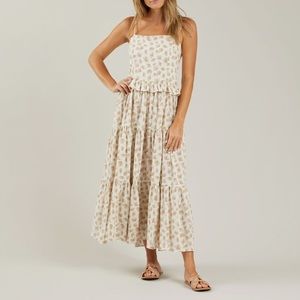 Rylee + Cru Aubrey Dress - Ivory Palm Medium